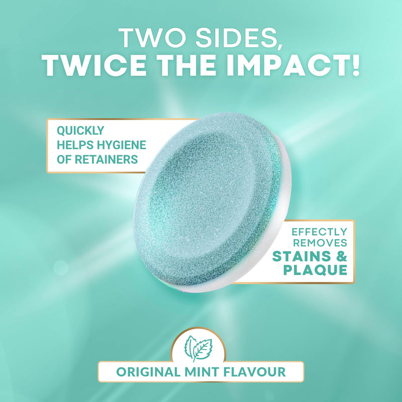 [Australia] - Retainer Cleaner Tablets - 120 Tablets (4 Months Supply) - Denture Cleaning, Removes Stains & Odours, Freshens Aligners, Mouthguards, Nightguards - Perfect for Ultrasonic Retainer Cleaner 