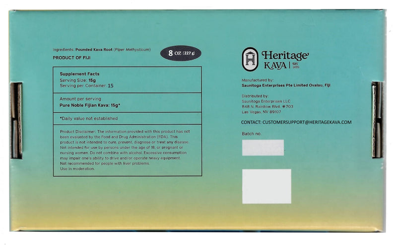 [Australia] - Heritage Kava Premium Fiji Noble Kava Root Powder 8 oz 8 Ounce (Pack of 1) 
