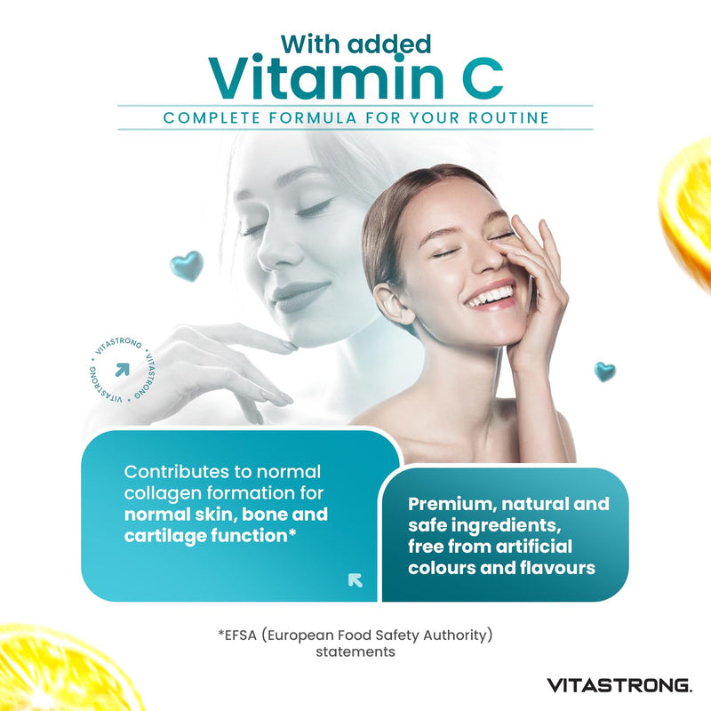 Marine Collagen with Hyaluronic Acid & Vitamin C, 180 Tablets Hydrolysed Type 1 and Collagen Type 2 Collyss & Cartidyss, Alternative to Marine Collagen Powder & Hyaluronic Acid Powder