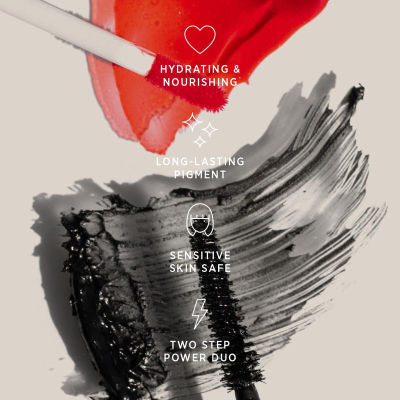 [Australia] - Ere Perez - Lash to Lip Party Proof Duo | Avocado Waterproof Mascara (Black) + Beetroot Cheek + Lip Tint (Joy) | Vegan, Cruelty-Free, Clean Beauty Safe for All Skin Types 