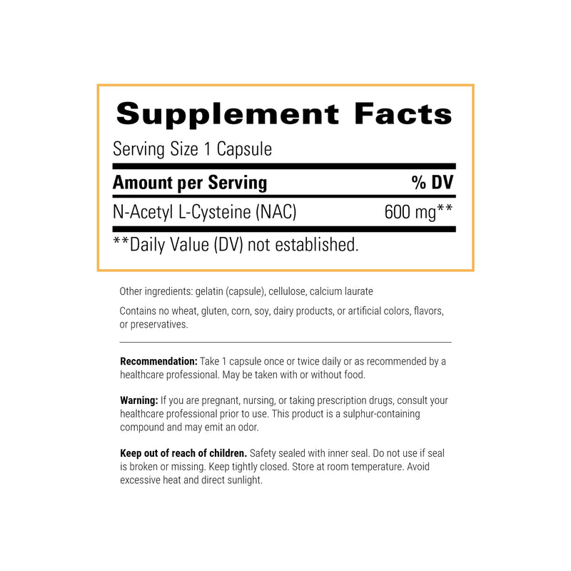 [Australia] - Integrative Therapeutics NAC - Supports Healthy Respiratory & Lung Function* - Supports Production of Glutathione* - 60 Capsules Standard Packaging 