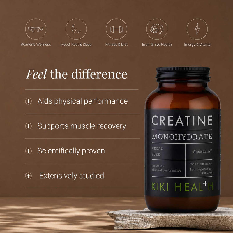 Creatine Monohydrate Capsules 120 Vegan Caps – 3.5g Daily Serving – 99.9% Pure Creavitalis® – Strength, Recovery & Mental Focus Support – Creatine for Women – Gym Supplements for Men