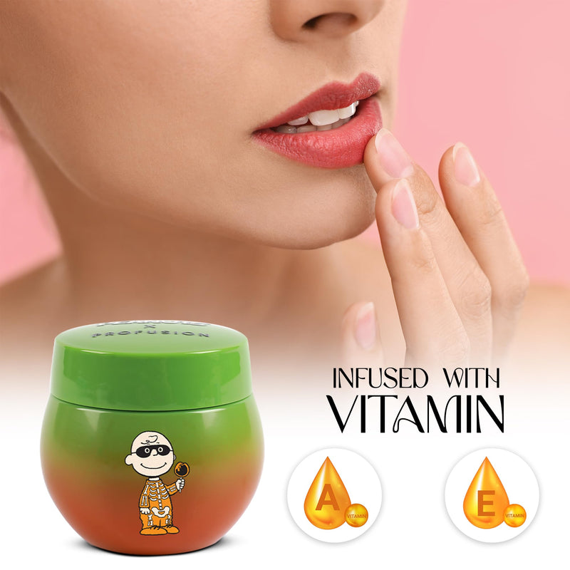 Profusion Cosmetics Peanuts Apple Bobbing Overnight Lip Mask, Moisturize and Nourish Lips with Shea Butter, Vitamin C and E Infused Lip Balm