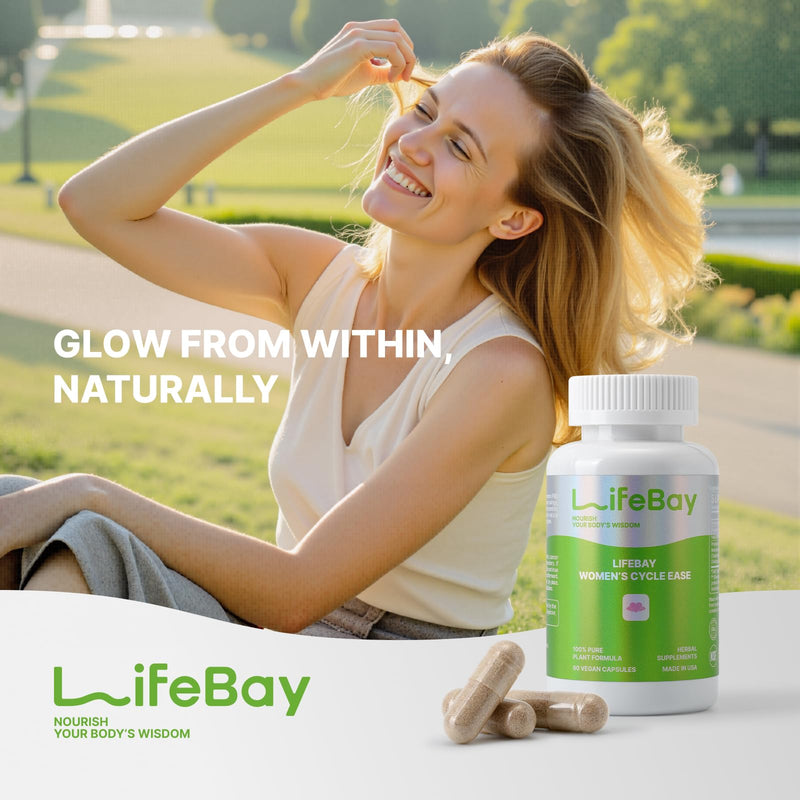 [Australia] - Women‚Äôs Cycle Ease ‚Äì PMS and Menstrual Support Inspired by Chinese Herbal Wisdom for Hormonal Balance & Monthly Cycle Comfort ‚Äì with Dong Quai & Notoginseng ‚Äì Made in USA ‚Äì 60 Vegan Capsules 