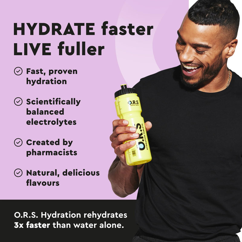 O.R.S Hydration Tablet with Electrolytes for Rehydration, Wellness, Travel, Sports & Recovery | Vegan, Gluten-Free & Low-Calorie Electrolyte Tablets with Natural Blackcurrant Flavour, 96 Tablets Blackcurrant (Hydration) 24 count (Pack of 4)