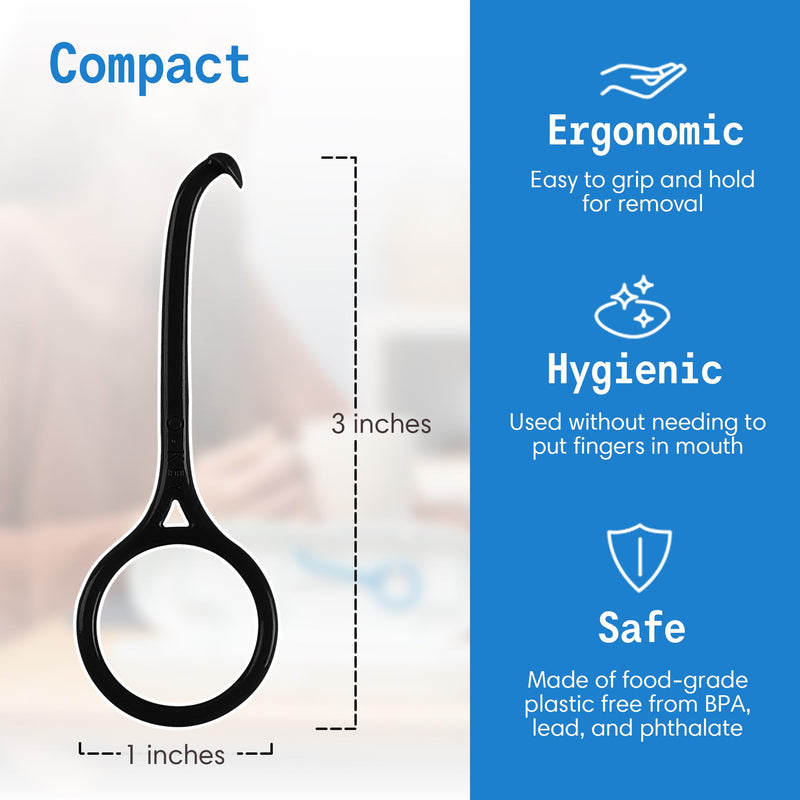 [Australia] - OrthoKey Retainer & Aligner Removal Tool - Dental-Grade Orthodontic Supplies for Invisible Braces, Cleaning & Travel - Bracket & Denture Remover (2-Pack) Black 2-Pack 