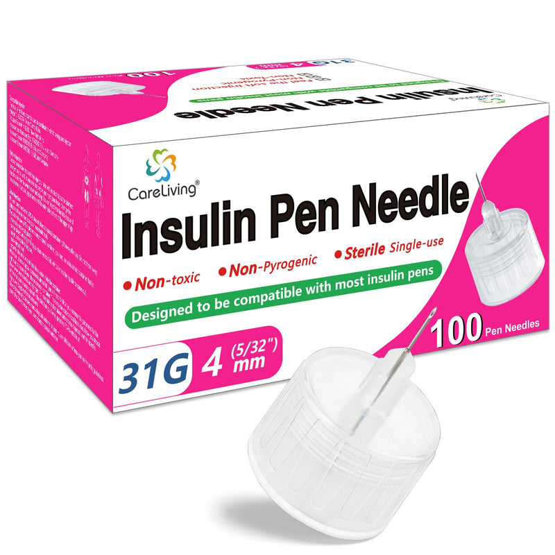 [Australia] - Insulin Pen Needle 31G 4 mm (5/32‚Äù), 100 Count, Universal Fit Compatible with Most Pen Injector Device, Ultra-Thin for Comfortable Insulin Injection 