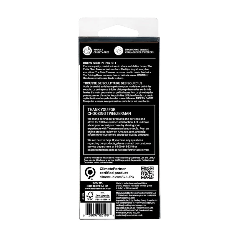 Tweezerman Exclusive Tea Rose Brow Sculpting Set