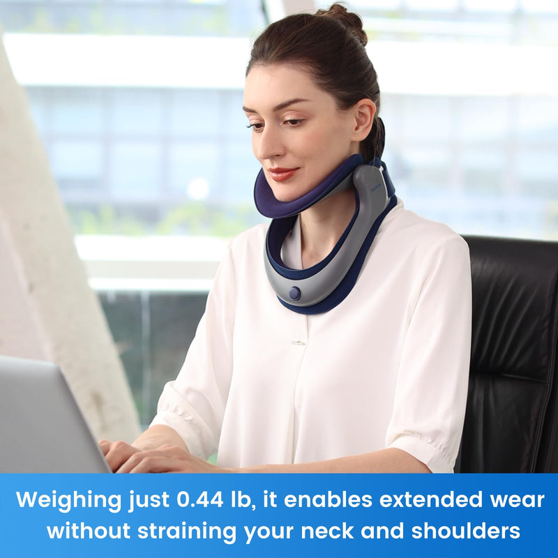[Australia] - Velpeau Neck Brace for Neck Pain and Support, Soft Cotton Pads, Cervical Collar Restricting Cervical Motion, Relieves Discomfort and Spine Pressure (Neck circumference 11.5-16.5", Foam Pads Version) 
