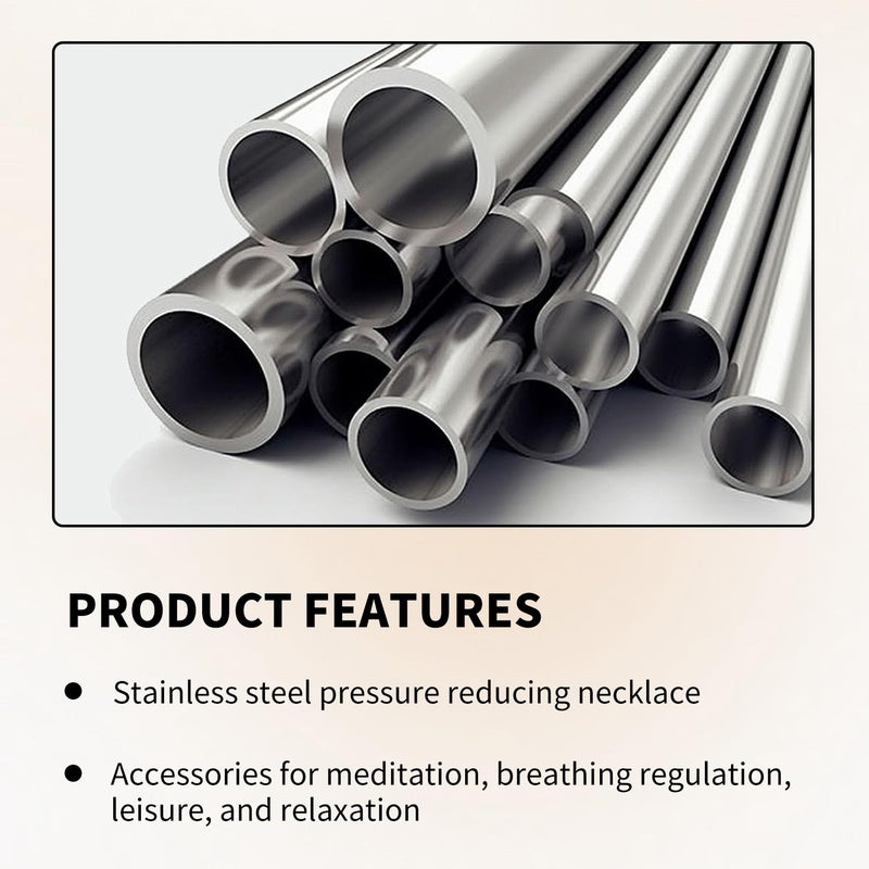 [Australia] - YueJieSelected smoking cessation aid, stainless steel quit smoking necklace, original smoking cessation breathing necklace, anti-smoking breathing chain, stress-relieving against anxiety breathing necklace black 