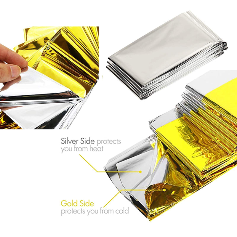 [Australia] - 10 x Thermal Emergency Road Protection Blanket Windproof Cold Resistant 