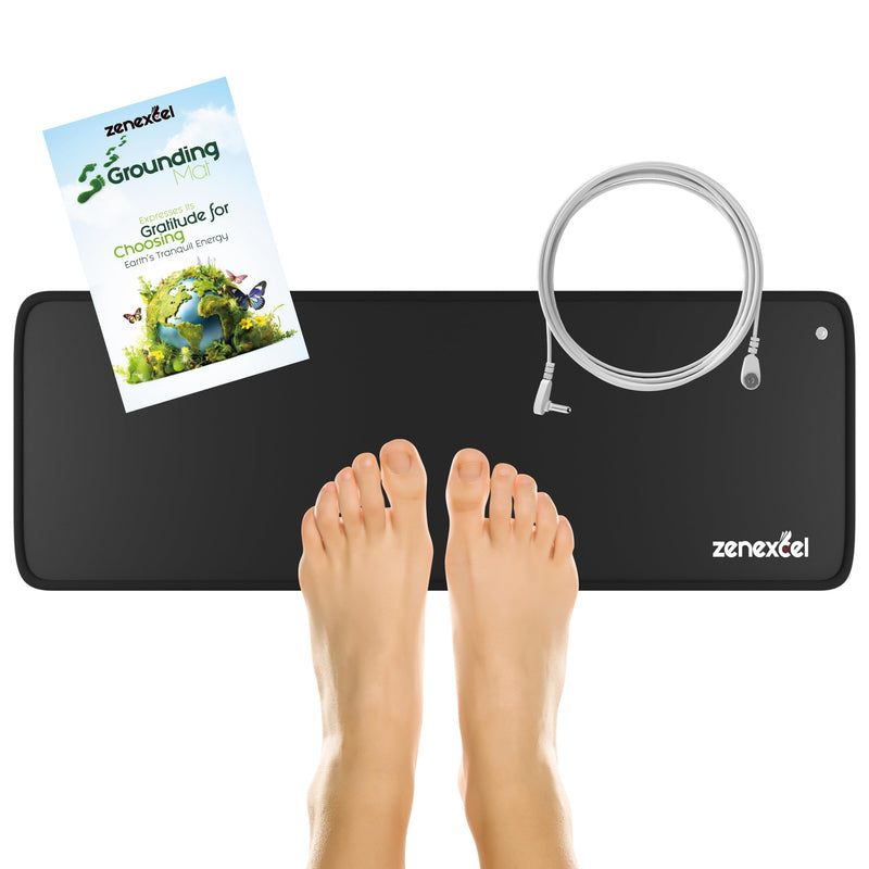 [Australia] - Grounding Mat | 24x16 Inches Large Earthing Pad for Relieving Anxiety, Stress & Inflammation | Versatile Ground Therapy for Working, Relaxing & Yoga | Earth Grounding Sheet for Bed & Desk S-24*16 Inch 