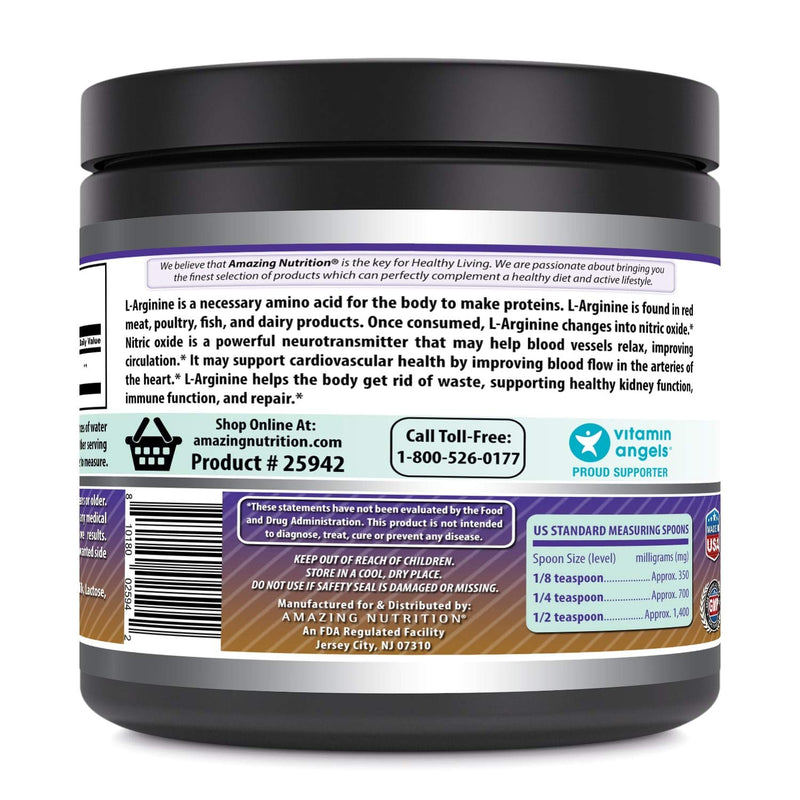 Amazing Formulas L-Arginine Powder Supplement | Non-GMO | Gluten Free | Made in USA (1 Lb) 1 Lb