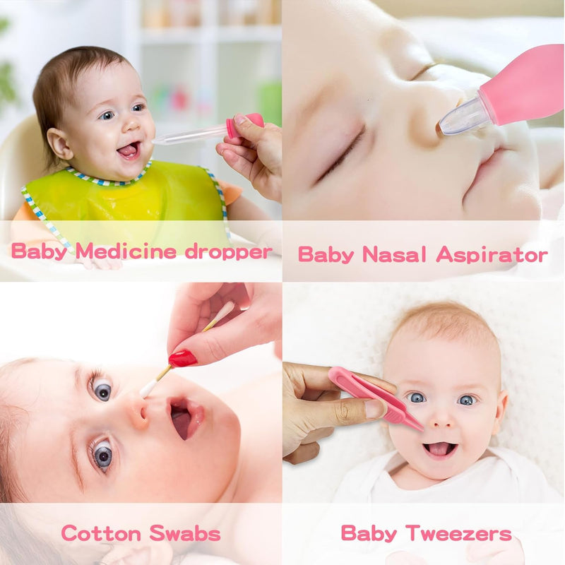 [Australia] - Baby Nail File-38 Pc Pink, Healthcare Grooming Kit Pink 38 in 1 Kit 