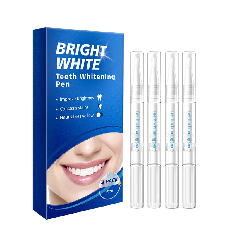 Teeth Whitening Pen - Professionally Stain Removal Teeth Whitening Gel Formula, No Sensitivity Effective Teeth Whitener, Mint (0.11 Fl Oz (Pack of 4)) 0.11 Fl Oz (Pack of 4)