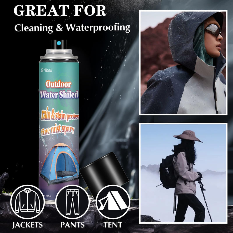 [Australia] - Outdoor Waterproof Spray, 13.5 Oz Outdoor Gear Water Shield, Tent Waterproofing Spray for Patio Furniture Against Rainy Spring and Summer Fabric Shoes Spray for Protection-1 Pack 1 