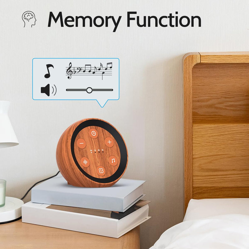 [Australia] - Sleep Sound Machine White Noise Machine with 32 Calming Sounds Loud Speaker 36 Volume Levels Pink Brown Noise Machine for Baby Kid Adult with 4 Timer Noise Canceling Machine for Office Privacy Wood Grain 