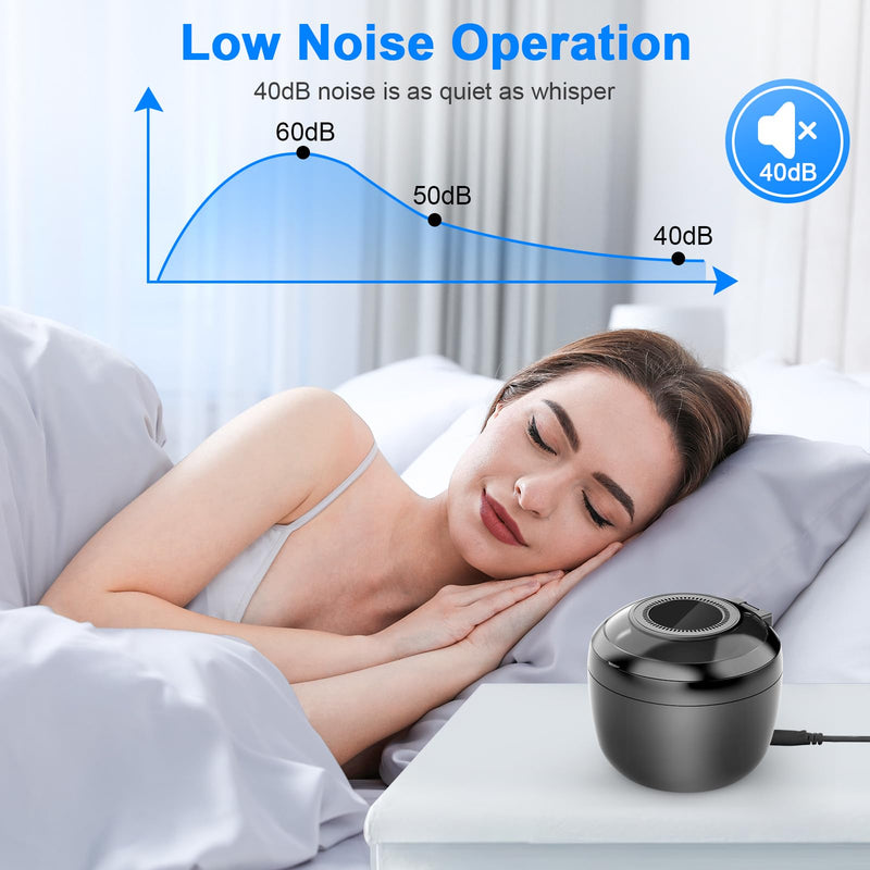 [Australia] - 45kHz Ultrasonic Retainer Cleaner Machine, 200ML Denture Cleaner, 4 Modes with Digital Timer Mouth Guard Cleaner, Night Guard Cleaner Dental Cleaning Pod for Aligner, Braces, Jewelry (Dark Black) 