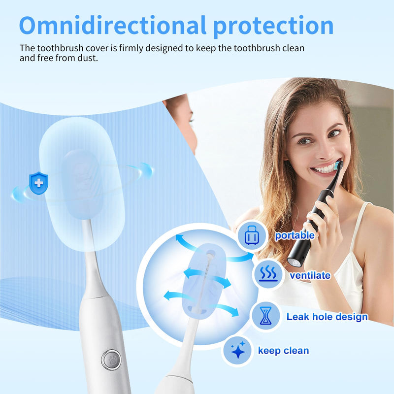 [Australia] - 6 Pcs Toothbrush Covers Toothbrush Covers CapsÔºåReplaceable Electric Toothbrush Head Cover Silicone Toothbrush Protector Cap for Household Travel, Bathroom, GymÔºåCamping 