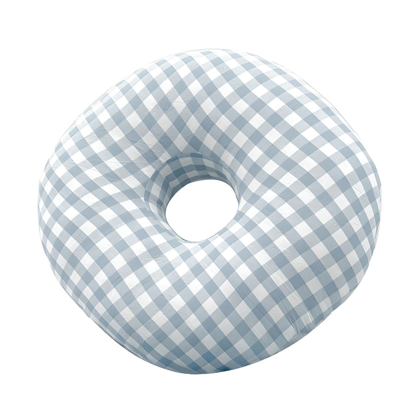 [Australia] - Ear Piercing/Infection Side‑Sleeping Pillow Made of Memory Foam to Protect The Sensitive Ear While Resting or Sleeping (Blue Grid) Blue Grid 