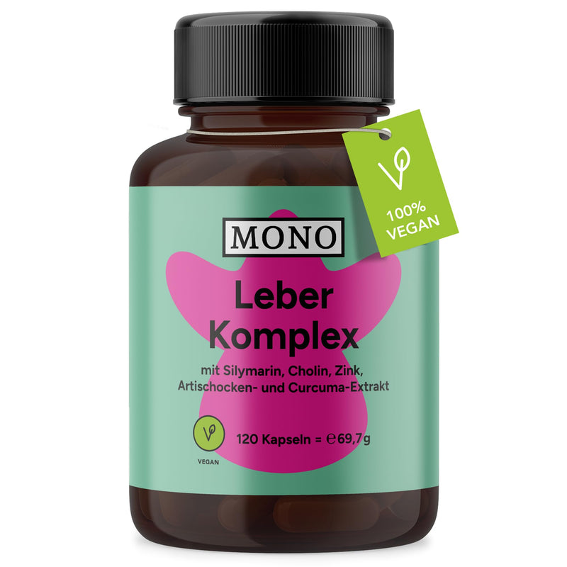 [Australia] - MONO Liver Complex – 120 vegan capsules with silymarin, choline and zinc 