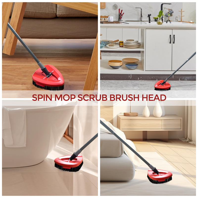 [Australia] - Scrub Brush, 2 Pcs Spin Mop Scrub Brush Head Compatible EasyWring 1-Tank System, Hard Bristle Cleaning Brush for Bathroom, Kitchen, Tub and Tile (Not Fit RinseClean 2-Tank) 1-TANK Scrub Brush (2pcs) 