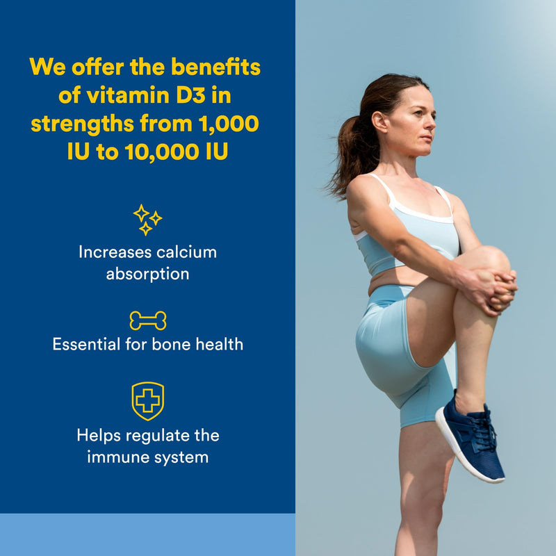 Natural Factors Vitamin D3 - Daily Supplement for Bone & Support - Vitamin D Supplement Aids Healthy Immune System Function - Supports Strong Joints & Knees - 120 Softgels (120 Servings) 120 Count (Pack of 1)
