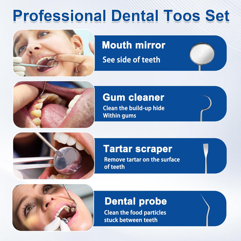 [Australia] - Tooth Repair Set Tooth Repair Set Tooth Repair Set Permanent Make Your Own Tooth Filling Make Your Own Temporary Dentures for Repairing Gaps in Broken Teeth with 4 Tools, 30g+5g 