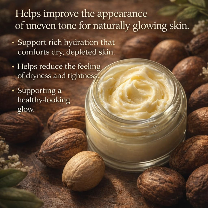 Nourishing Face Cream, Elevated | Unrefined Shea Butter + Bioactive Complex | Niacinamide, Vitamin C, Hyaluronic Acid & Aloe Vera | Plant-Based Daily Moisturizer | 1.76 oz