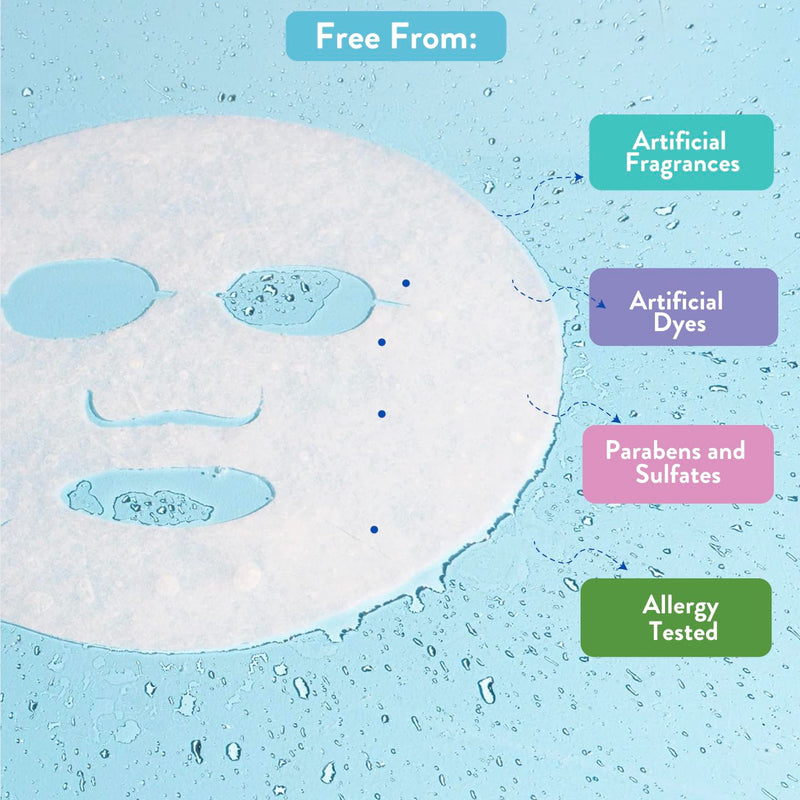 MISS SPA Brightening Bubbling Mask, Face Mask Skin Care, Vitamin C, Rejuvenate & Boost Skin, Anti- Aging Hydrating Facial Sheet Mask, Glowing Skin, Skin Care For Women Dermatologist Tested, 4 Pack