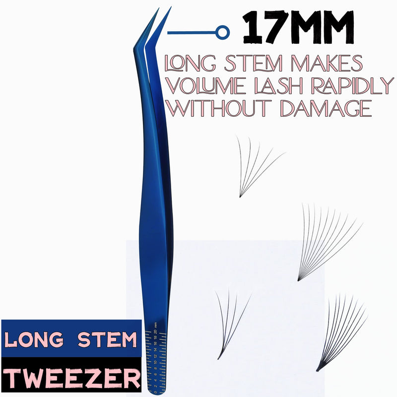 Eyelash Extensions Tweezers 3 Pieces Dolphin Shaped Tweezers and Curved Tip Tweezers for Eyelash Extensions Precision Lashes Tweezers Professional Tools for Isolation Classic Tweezers Blue-classic Tweezers 3 Pcs