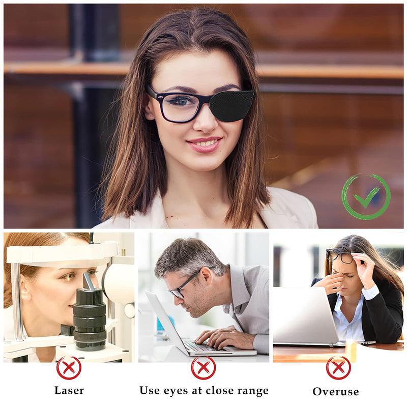 [Australia] - Pack of 12 eye patches, medical eye patches for glasses, lazy eye patches, eye patches, lazy eye patches, treat left right eyes, amblyopia, strabismus eye patches for adults/children 
