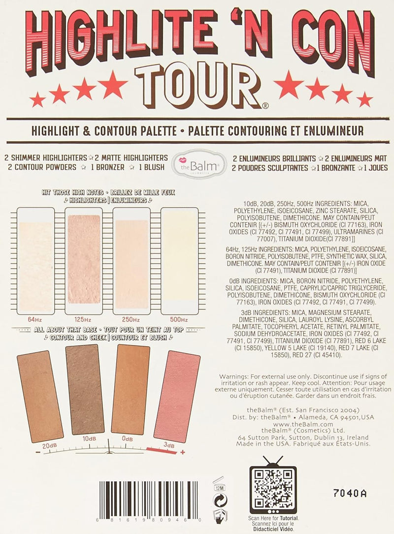 [Australia] - theBalm Highlighting & Makeup Conceal Powders 'N Contour Palette, Highlighters Shimmer, Matte, Bronzer, Blushes, Multicolor, 0.8 ounces 