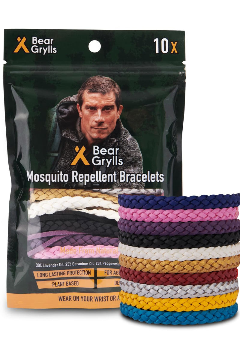 [Australia] - Mosquito Repellent Bracelets | Crafted for Adventure | Adjustable Leather | DEET-Free | Long-Lasting Protection | Pack of 10 10 Count (Pack of 1) 