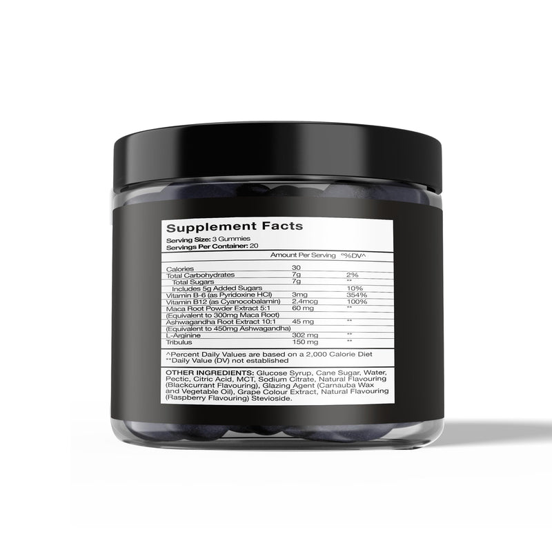 Alpha Man Gummies, with Maca, Vitamin B6, B12, Ashwagandha, L-Arginine, Tribulus Terrestris, 60 Gummies