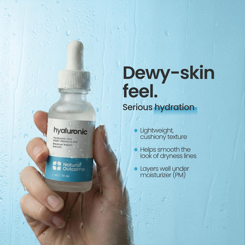 Hyaluronic Acid Serum for Face | Anti-Aging Facial Serum with Vitamin b5 | Reduces Fine Lines and Wrinkles | Moisturizing and Hydrating Rescue Repair Skin Care Serum | 1 Oz 1 Fl Oz (Pack of 1)