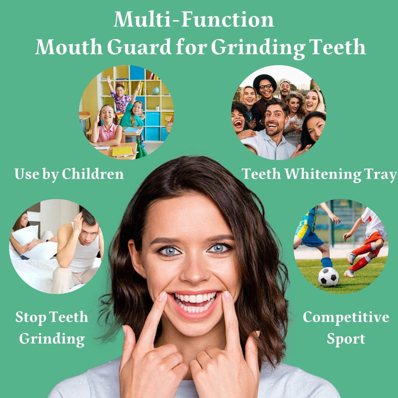 [Australia] - Mouth Guard for Clenching Teeth at Night, 4 Pack Night Guards for Teeth Grinding, Reusable Teeth Grinding Mouth Guard, Mouthguards for Grinding of Teeth 
