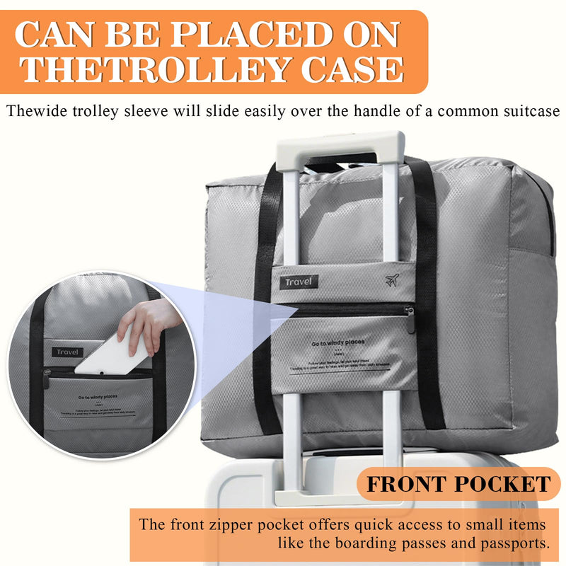 INVODA Travel Bag, Foldable Carry On Duffel Tote Gym Weekender Overnight Bags Spirit Airlines Personal Item Luggage Bag for Women and Men (3PCS) 3PCS