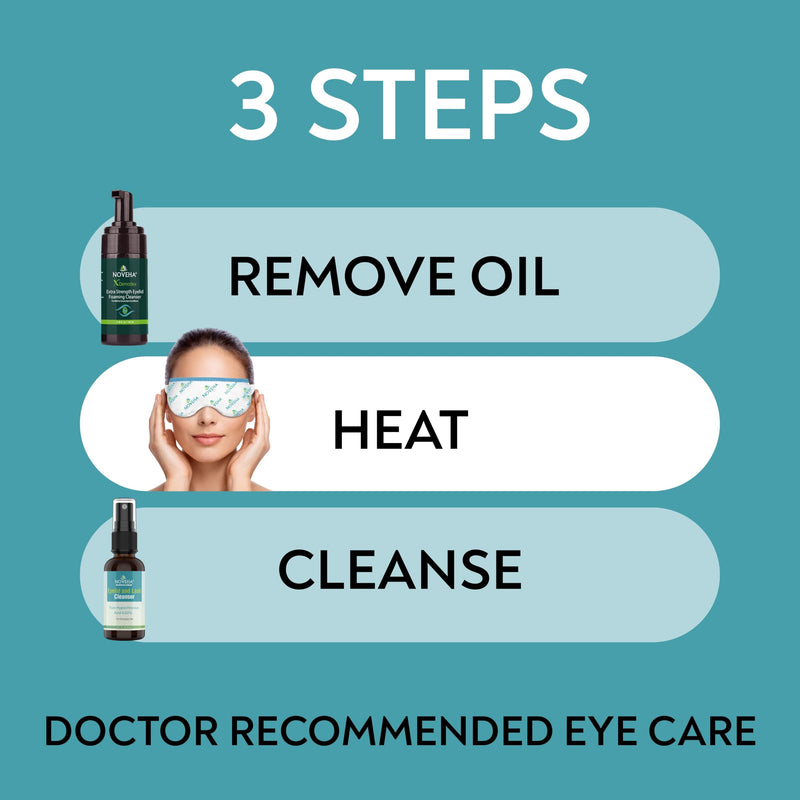 NOVEHA Extra Strength Tea Tree Eyelid & Face Foaming Cleanser – Daily Cleansing Foam with Tea Tree Oil, Coconut Oil, Vitamin E & Pro-Vitamin B5 – For Eyelids, Lashes & Face – 3.38 fl oz (100ml) 1 Pack