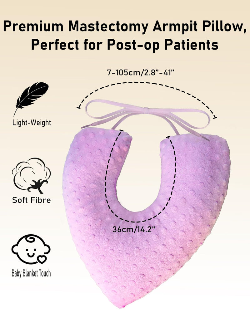[Australia] - BELINOUS Lumpectomy Pillow, Mastectomy Surgery Breast Pillow, Post Surgery Pillow for Breast Cancer, Mastectomy Recovery Supplies for Sleeping & Arm Support - Breast Cancer Gifts for Woman (Pink) Pink 