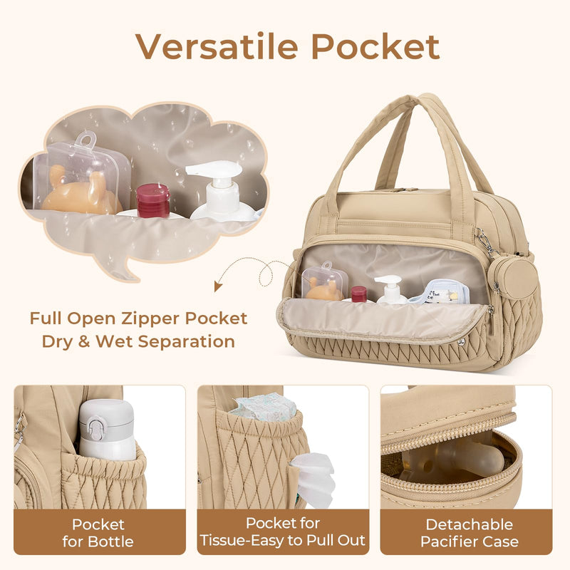 Telena Puffer Makeup Bags with Diaper Bag Totes