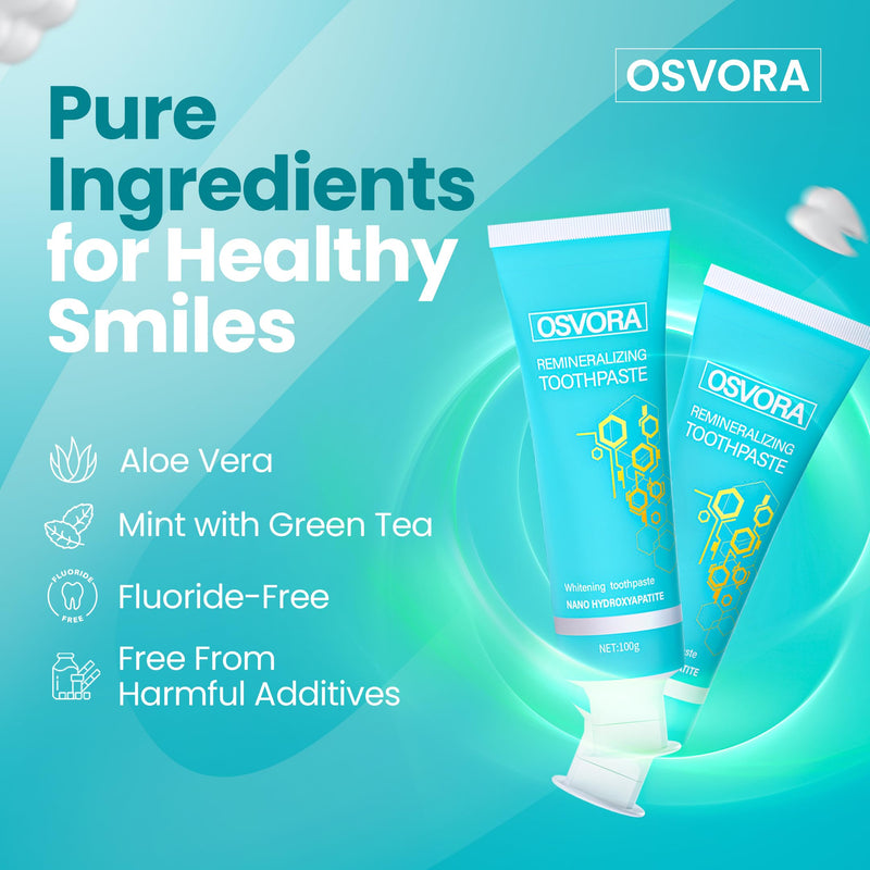 Fluoride Free Toothpaste, Nano Hydroxyapatite Toothpaste, Remineralizing Natural Teeth Whitening Tooth Repair, Appropriate for Sensitive Teeth