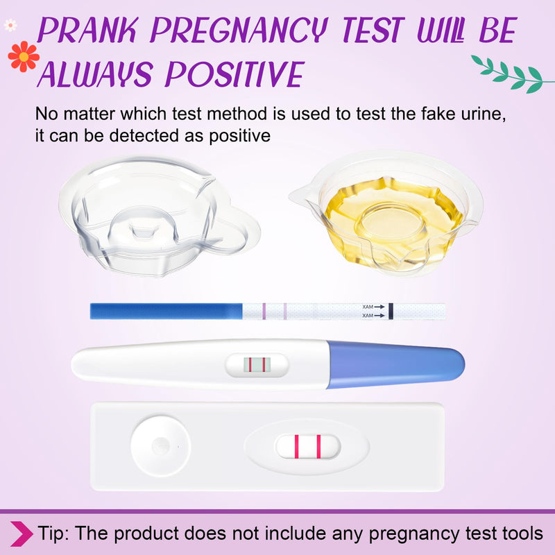 Skylety 3 Pcs Prank False Positive Pregnancy Solution Fake Any Pregnancy Test to Be Positive Including 3 Small Urine Cups(Stylish Style) Stylish Style