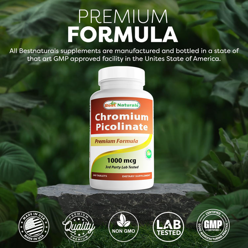 [Australia] - Best Naturals Chromium Picolinate 1000mcg 240 Tablets 