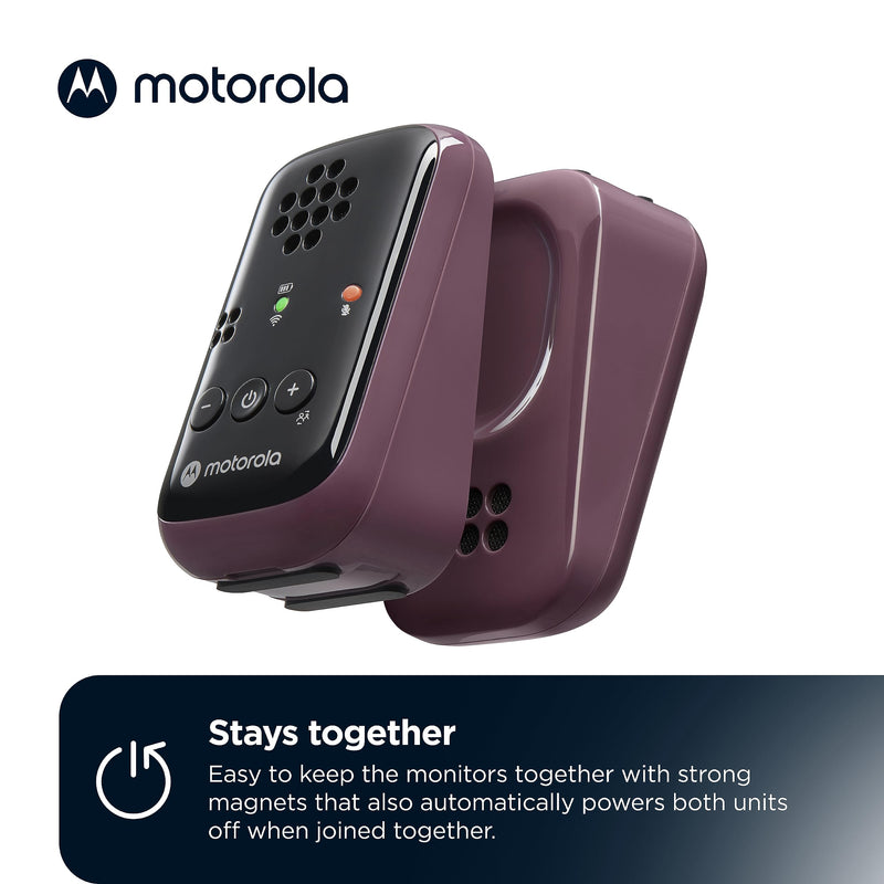 [Australia] - Motorola PIP12 Travel Baby Monitor - Audio-Only Portable Baby Monitor with Rechargeable Batteries, No Wi-Fi Baby Travel Essential, Long-Range Child Safety, Includes Water-Resistant Travel Case 