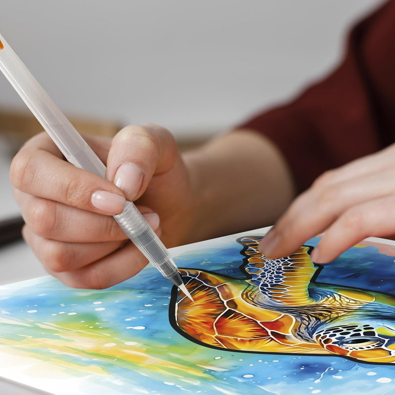 [Australia] - QUOKKA 10PACK Water Painting Dementia Activities for Seniors - Tropics Vacation Memories - Alzheimers Products for Elderly - Activities for People with Dementia - Crafts for Seniors Tropics Set 