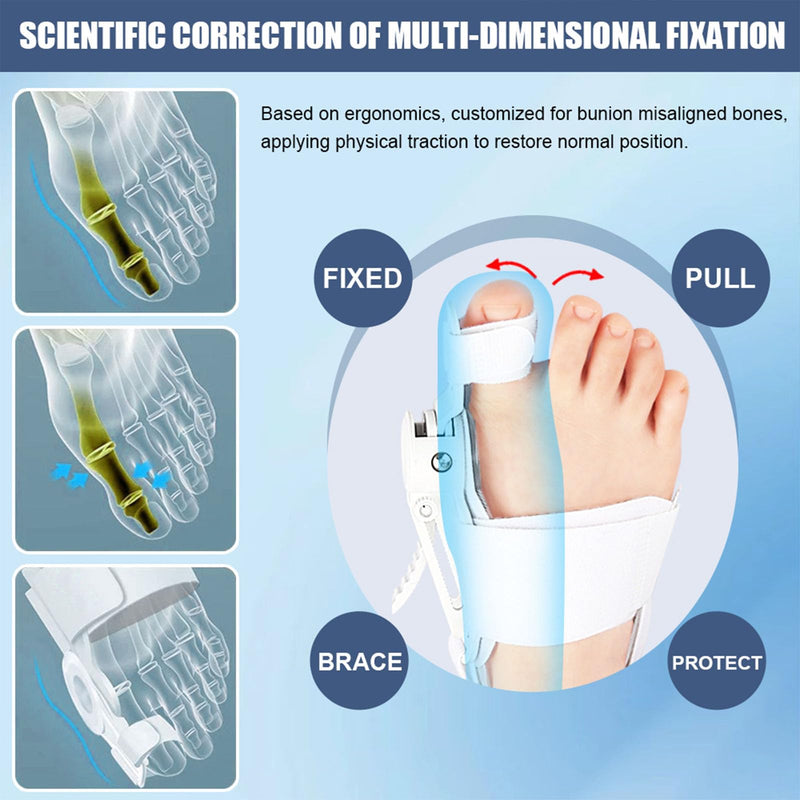 [Australia] - Recovist Bunion Corrector for Women & Men- Upgraded Tailors Big Toe Straightener Orthopedic Bunions Splint for Hallux Valgus Pain Relief Hammer Toe Straightener Left/Right Feet - 2PC Black 