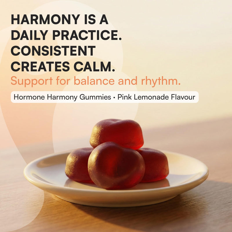 Hormone Harmony Gummies | 120 Vegan Gummies | Myo & D-Chiro Inositol 2100mg, D3, 5-MTHF Folate, P-5-P B6 & Chromium | Mood, Cycle & Hormonal Support for Women | Pink Lemonade | UK Made | by NutriVolv