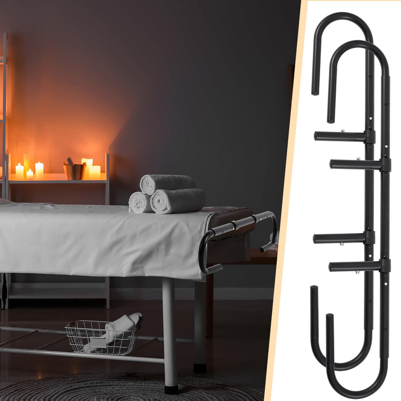 [Australia] - Blulu 2 Pcs Massage Paper Roll Holder for Massage Tables Adjustable from 24" to 30" Width, with Rubber Band for Paper Roll Fixed 