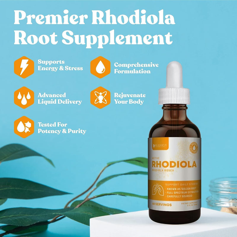 [Australia] - Active Rhodiola - Rhodiola Root Extract with Natural Rosavins - Liquid Delivery for Better Absorption - Supports Energy & Stress 